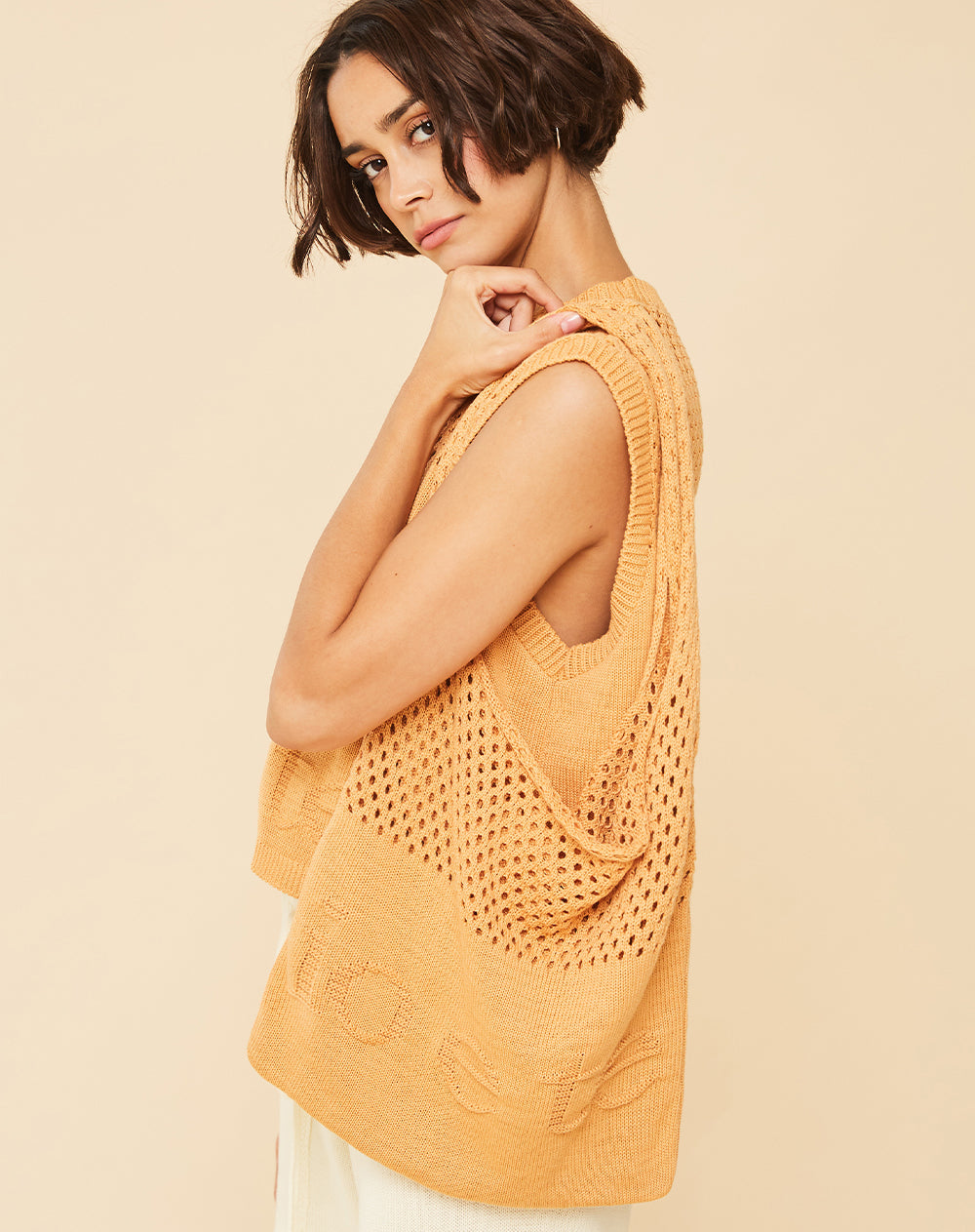 io e te sole knitted bag