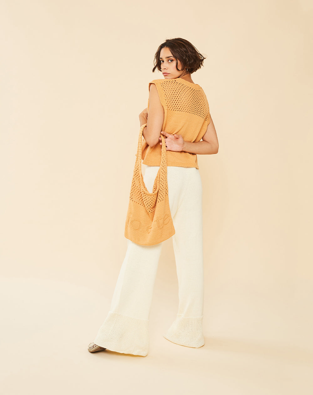 io e te sole knitted bag