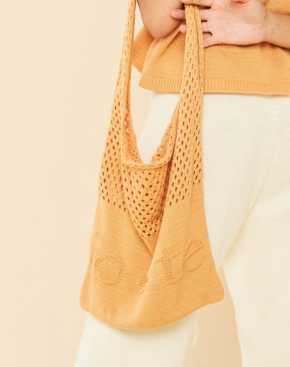 io e te sole knitted bag