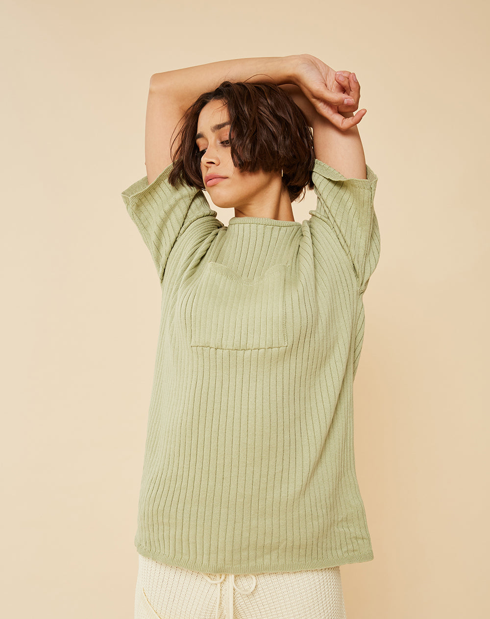 pistacchio ribbed t-shirt