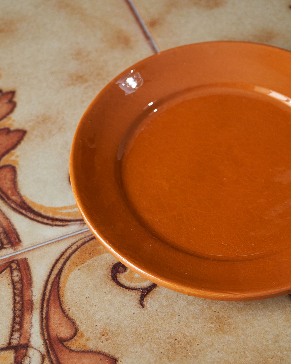 terracotta glazed dish