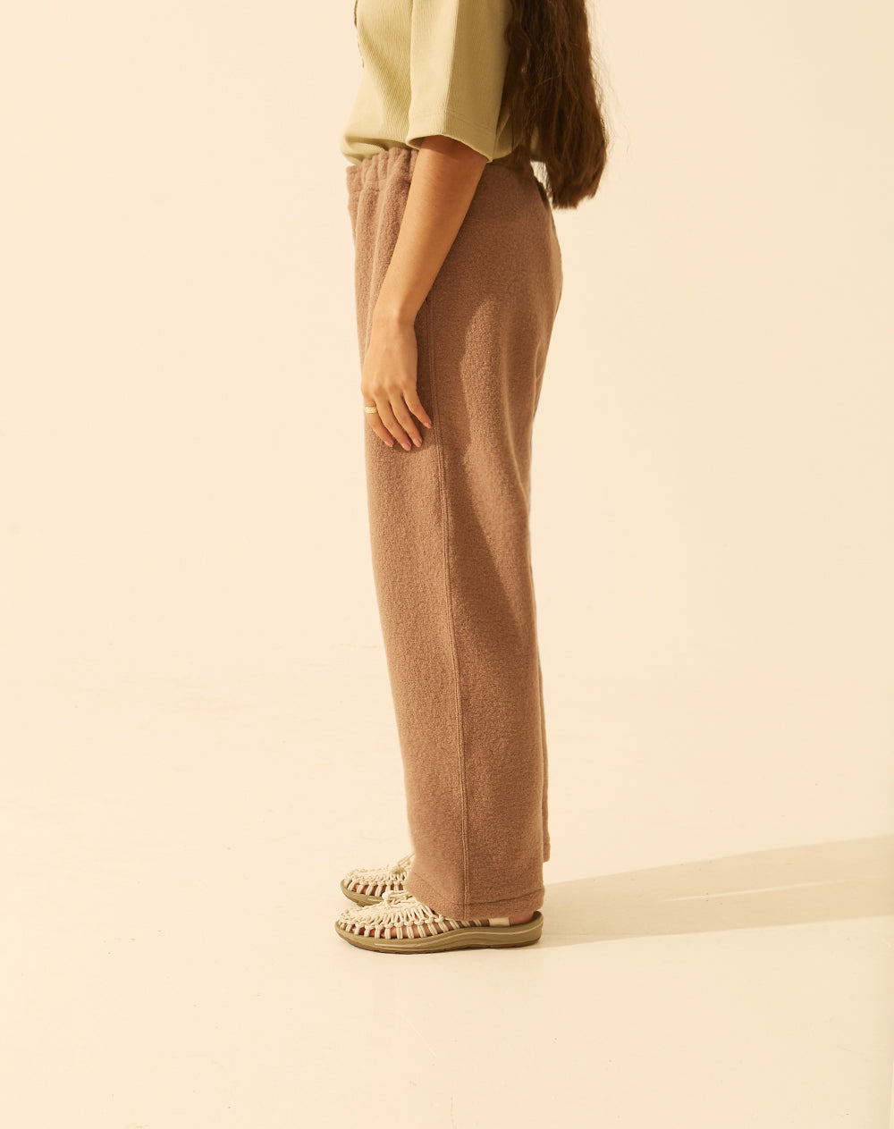 mare brown trousers