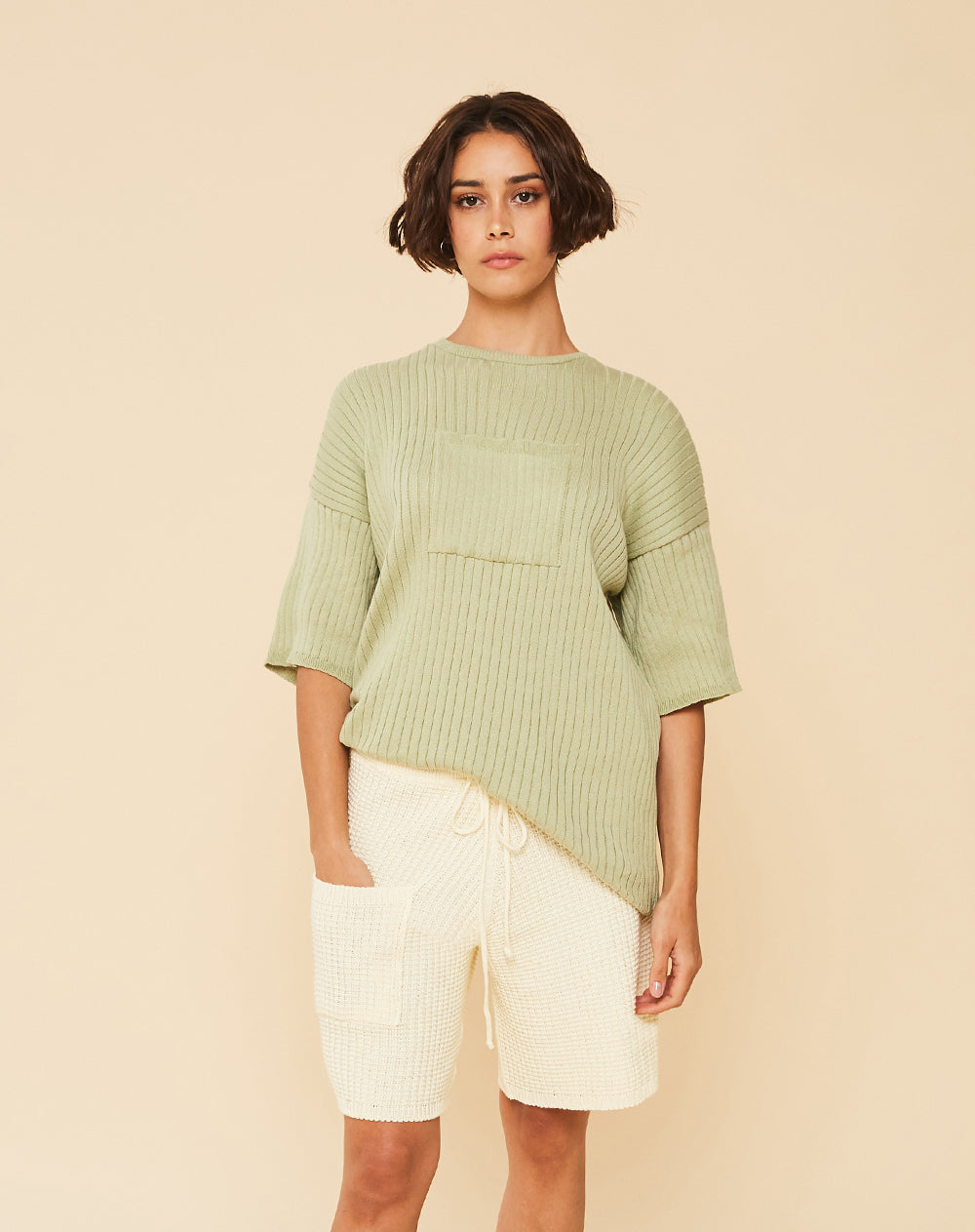 pistacchio ribbed t-shirt