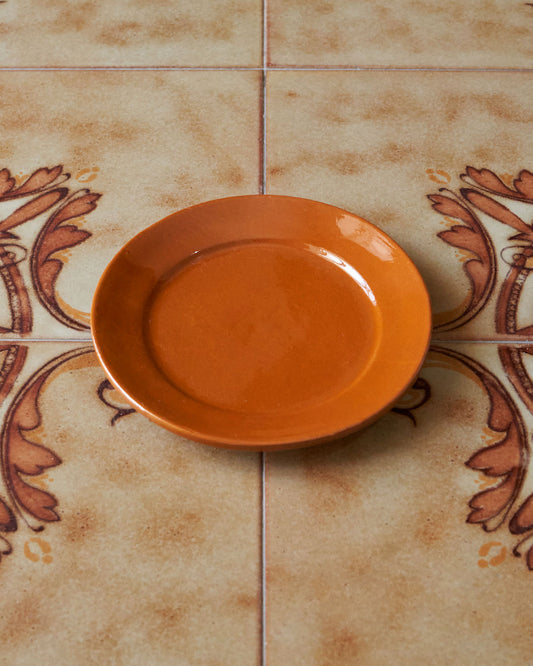 terracotta glazed dish
