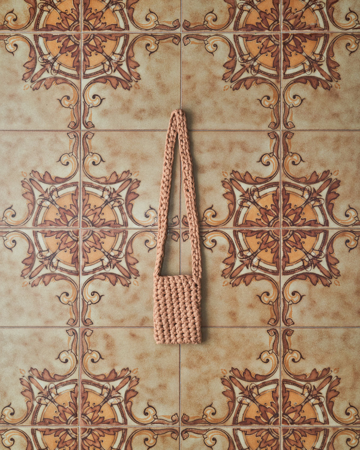 crochet bag terracotta