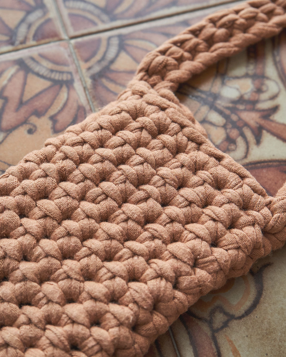 crochet bag terracotta