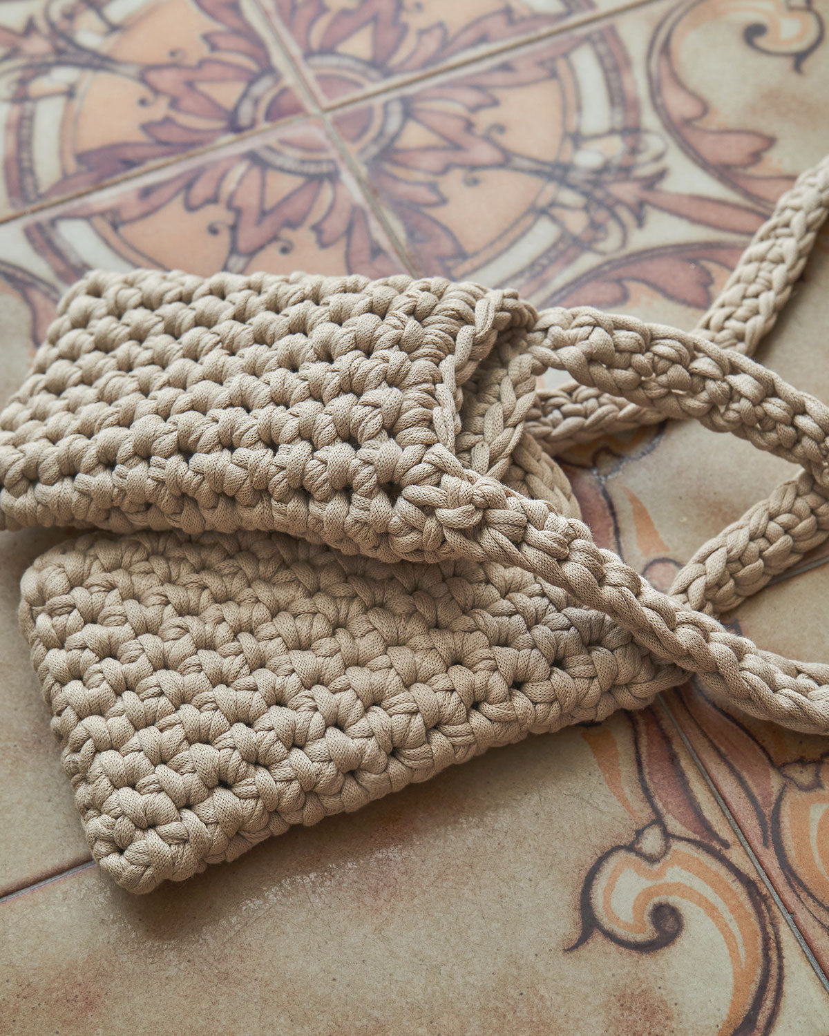 crochet bag stone